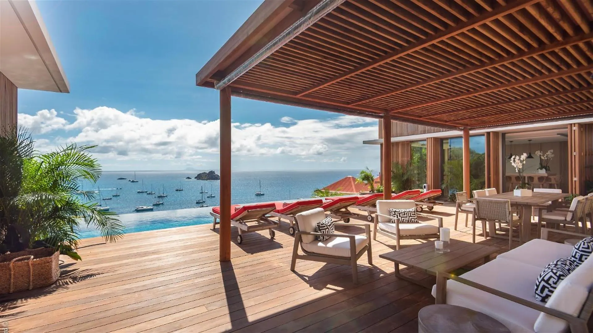 Superb Villa With Panoramic View Over Corossol Bay Gustavia